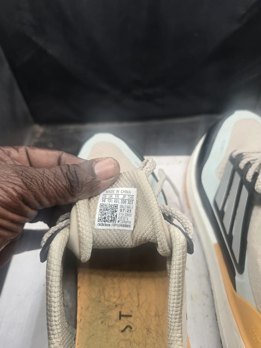 Adidas Men's Beige and Orange Running Shoes
